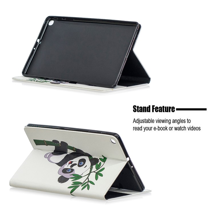 Etui Aus Leder Mit Musterdruckmappe Für Samsung Galaxy A 10.1 (2019) T510 - Panda Bambus Klettern-7