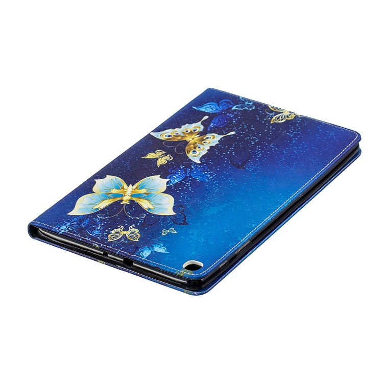 Musterdruck Brieftaschenständer Ledertasche Für Samsung Galaxy Tab A 10.1 (2019) T510 - Elegante Schmetterlinge-5