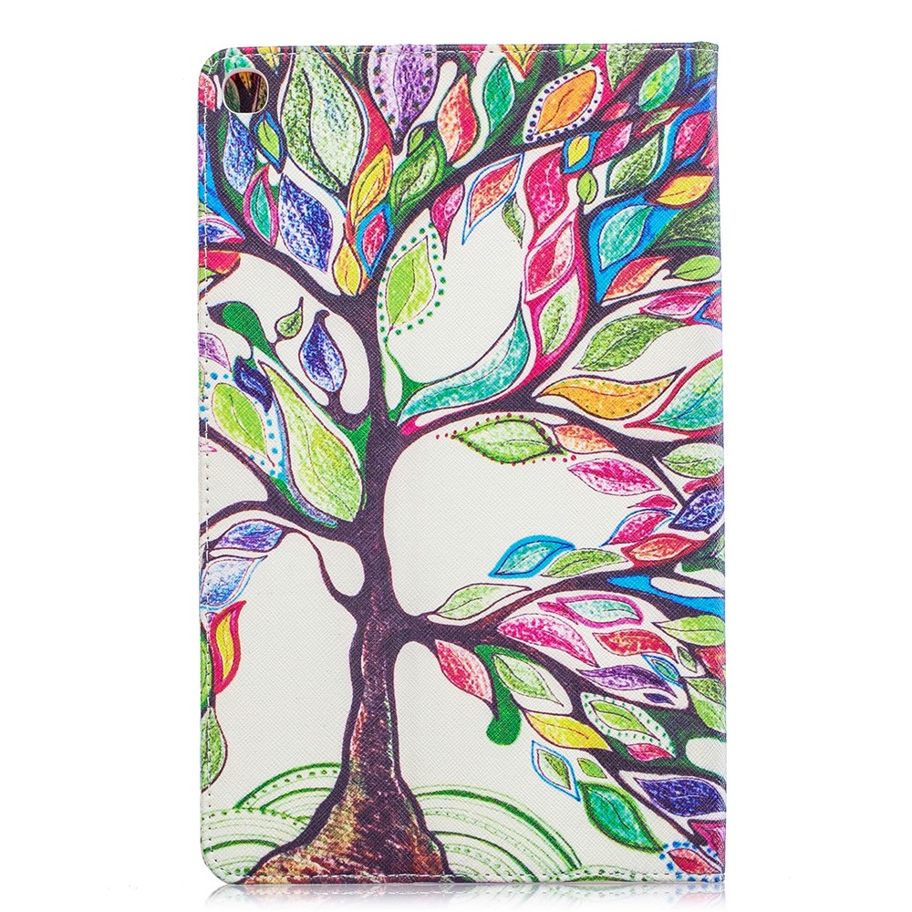 Pattern Printing Wallet Stand Leather Case for Samsung Galaxy Tab A 10.1 (2019) T510 - Colorized Tree-3