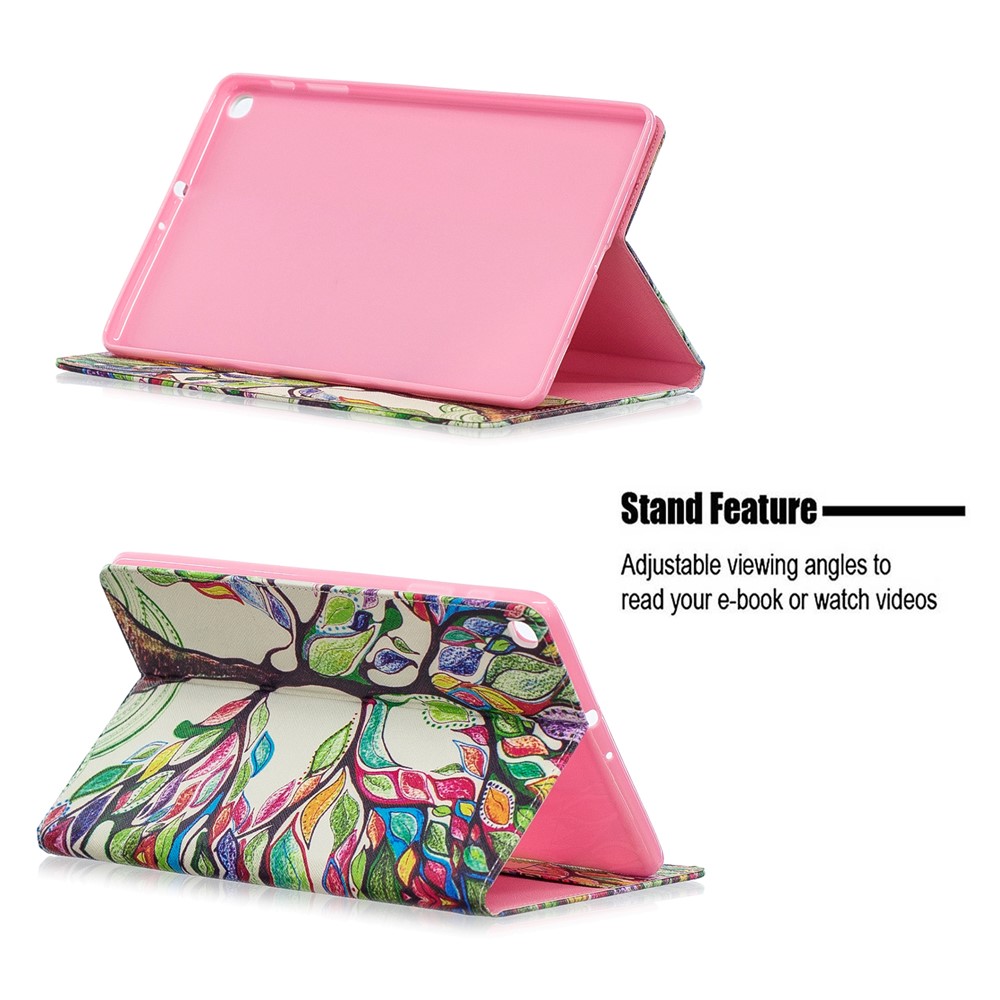 Pattern Printing Wallet Stand Leather Case for Samsung Galaxy Tab A 10.1 (2019) T510 - Colorized Tree-7