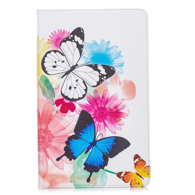 Pattern Printing Wallet Stand Leather Case for Samsung Galaxy Tab A 10.1 (2019) T510 - Vivid Butterflies-2
