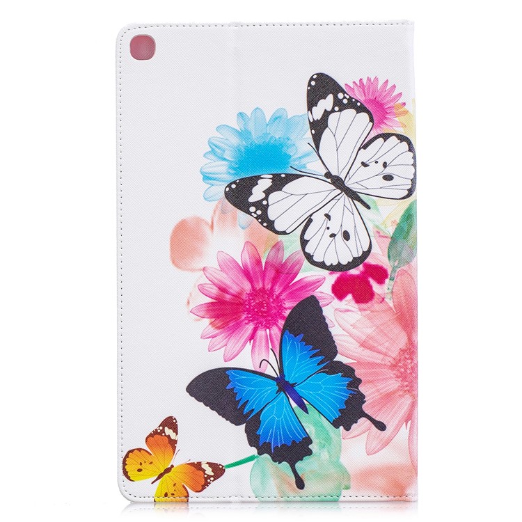 Pattern Printing Wallet Stand Leather Case for Samsung Galaxy Tab A 10.1 (2019) T510 - Vivid Butterflies-3