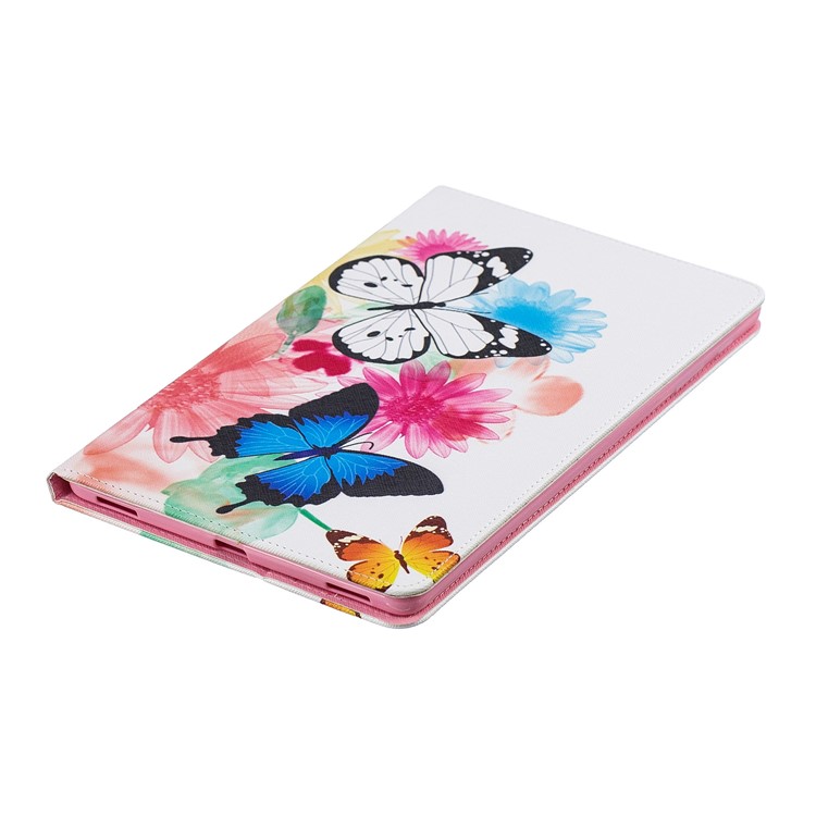 Pattern Printing Wallet Stand Leather Case for Samsung Galaxy Tab A 10.1 (2019) T510 - Vivid Butterflies-4
