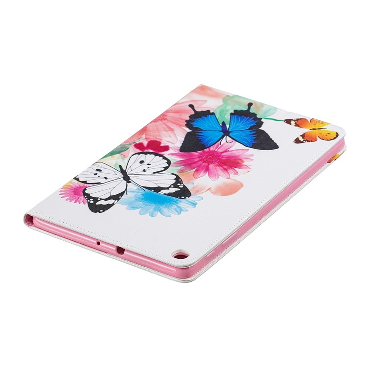 Pattern Printing Wallet Stand Leather Case for Samsung Galaxy Tab A 10.1 (2019) T510 - Vivid Butterflies-5