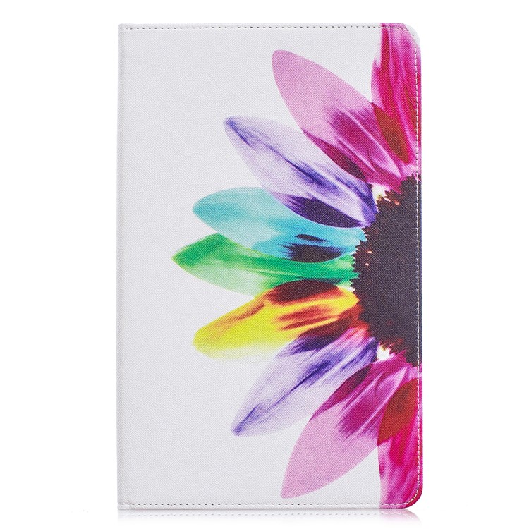 Etui Aus Leder Mit Musterdruckmappe Für Samsung Galaxy A 10.1 (2019) T510 - Bunte Blütenblätter-2