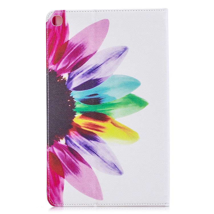 Etui Aus Leder Mit Musterdruckmappe Für Samsung Galaxy A 10.1 (2019) T510 - Bunte Blütenblätter-3
