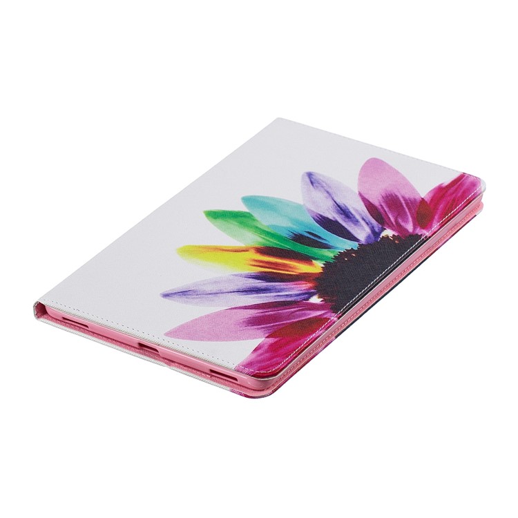 Etui Aus Leder Mit Musterdruckmappe Für Samsung Galaxy A 10.1 (2019) T510 - Bunte Blütenblätter-4