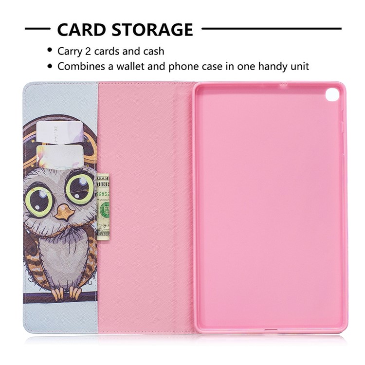 Pattern Printing Wallet Stand Leather Case for Samsung Galaxy Tab A 10.1 (2019) T510 - Cute Owl-6