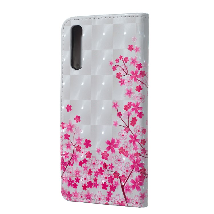 Embossment Light Spot Decor Patterned Leather Wallet Cover for Samsung Galaxy A50 / A50s / A30s - Pretty Flower-3