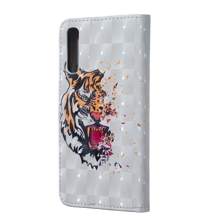 Embossment Light Spot Decor Patterned Leather Wallet Cover for Samsung Galaxy A50 / A50s / A30s - Tiger-3