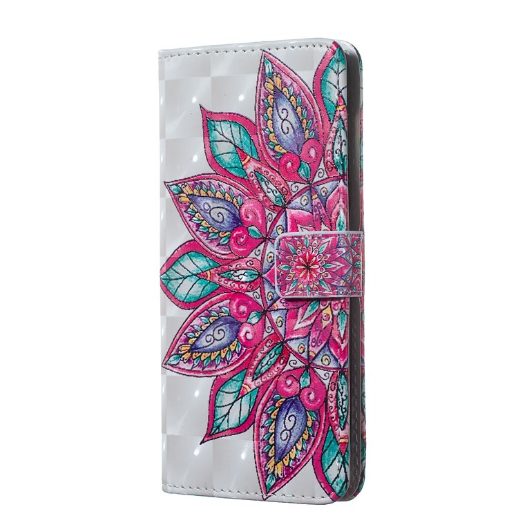 Embossment Light Spot Decor Patterned Leather Wallet Cover for Samsung Galaxy A50 / A50s / A30s - Mandala-2