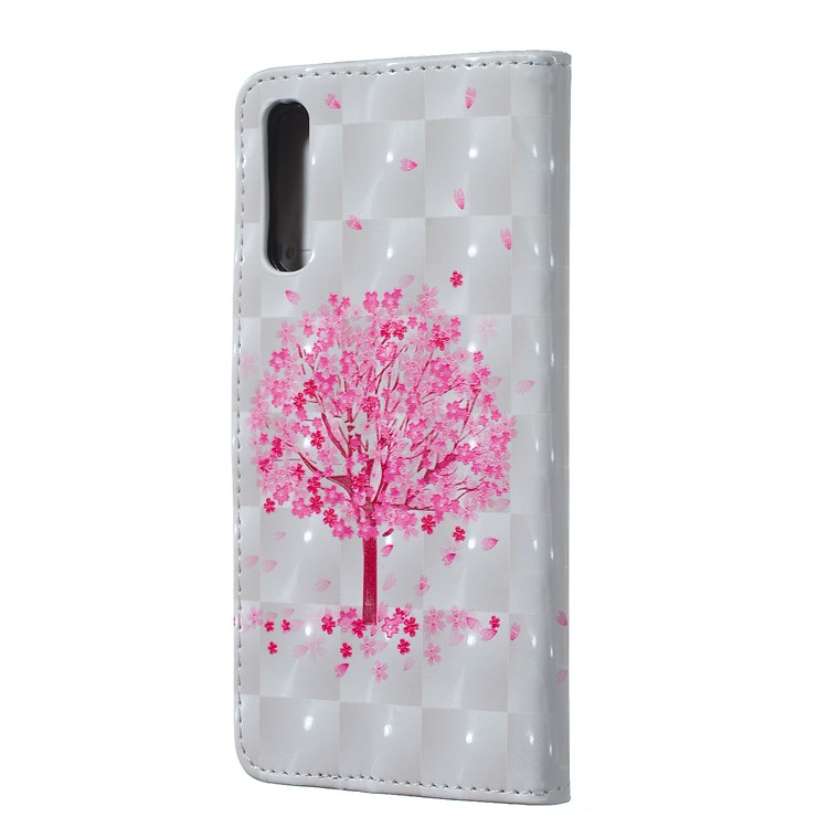 Embossment Light Spot Decor Patterned Leather Wallet Cover for Samsung Galaxy A50 / A50s / A30s - Flowered Tree-3