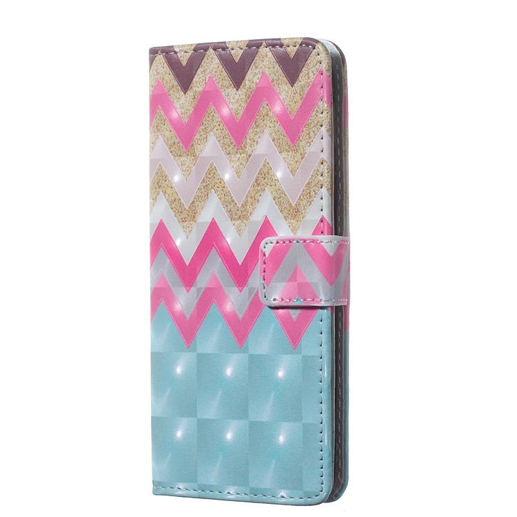 Light Spot Decor Patterned Embossed Leather Wallet Case for Samsung Galaxy A40 - Twill-2