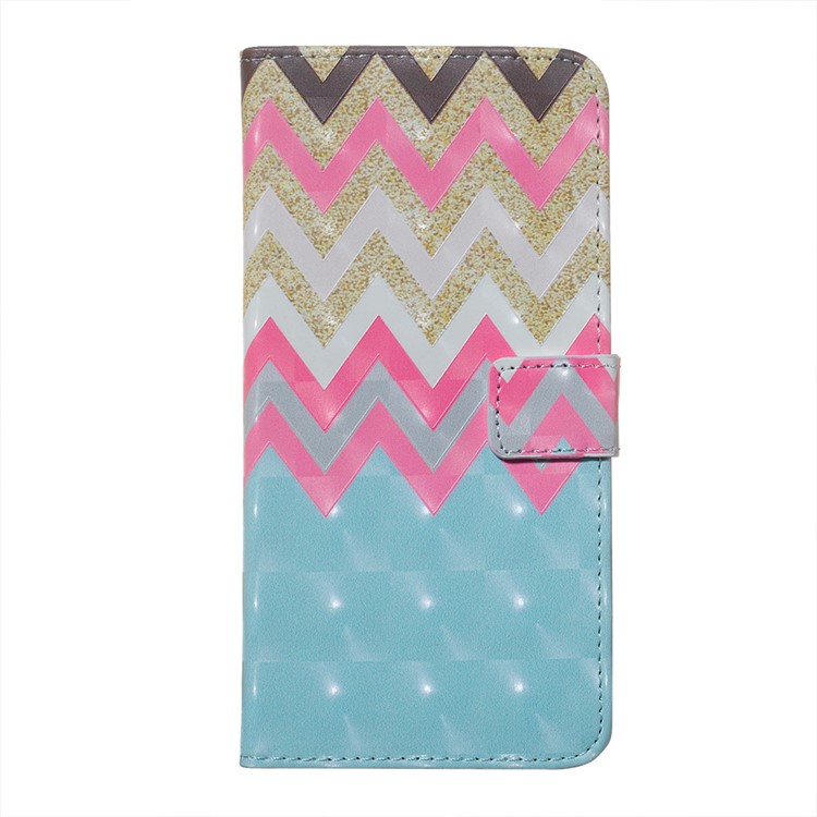 Light Spot Decor Patterned Embossed Leather Wallet Case for Samsung Galaxy A40 - Twill-5