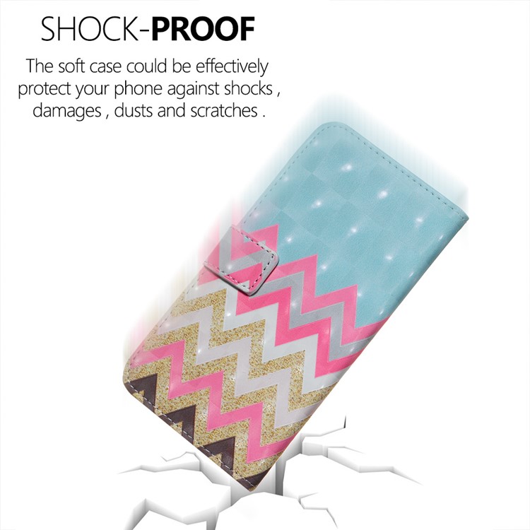 Light Spot Decor Patterned Embossed Leather Wallet Case for Samsung Galaxy A40 - Twill-6