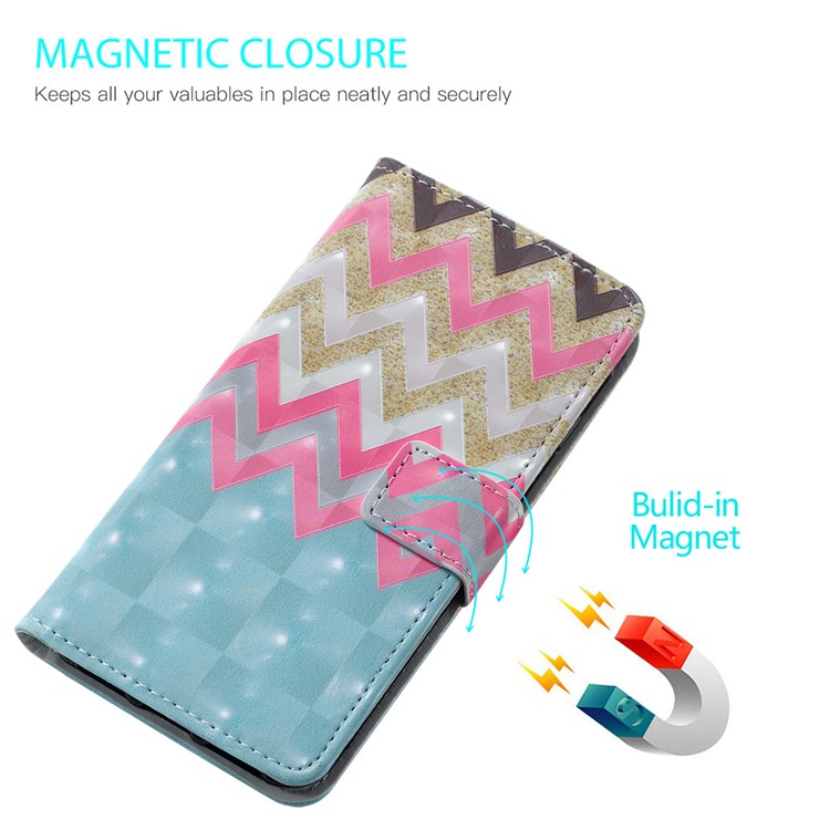 Light Spot Decor Patterned Embossed Leather Wallet Case for Samsung Galaxy A40 - Twill-7