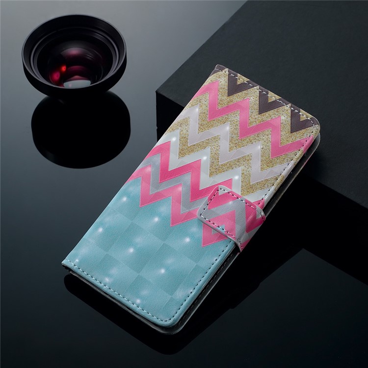 Light Spot Decor Patterned Embossed Leather Wallet Case for Samsung Galaxy A40 - Twill-8