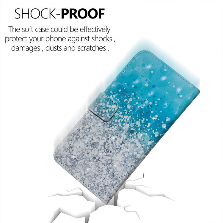 Patterned Light Spot Decor Embossment Leather Wallet Case for Samsung Galaxy A70 - Glitter-6