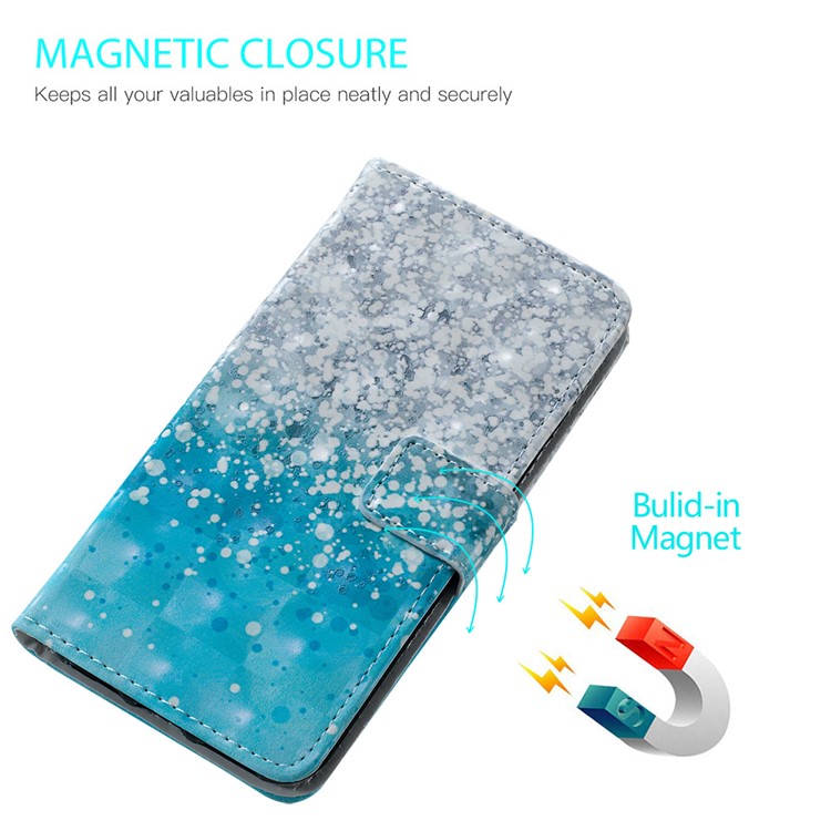 Patterned Light Spot Decor Embossment Leather Wallet Case for Samsung Galaxy A70 - Glitter-7