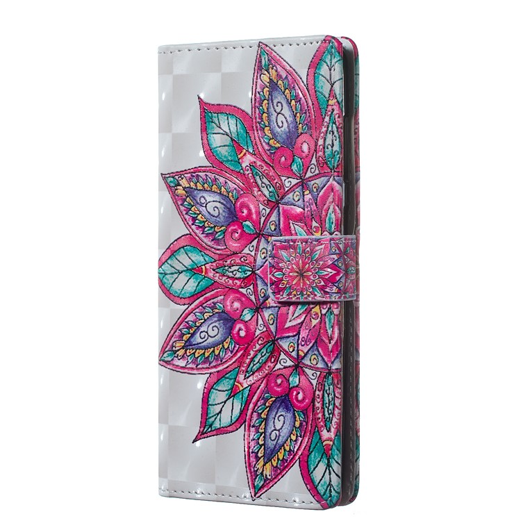 Patterned Light Spot Decor Embossment Leather Wallet Case for Samsung Galaxy A70 - Mandala-2