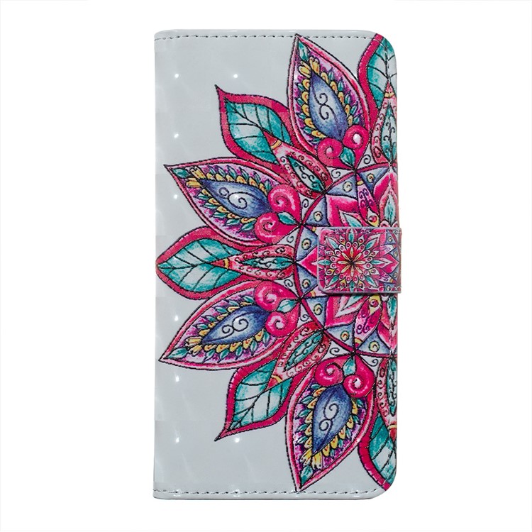 Patterned Light Spot Decor Embossment Leather Wallet Case for Samsung Galaxy A70 - Mandala-5