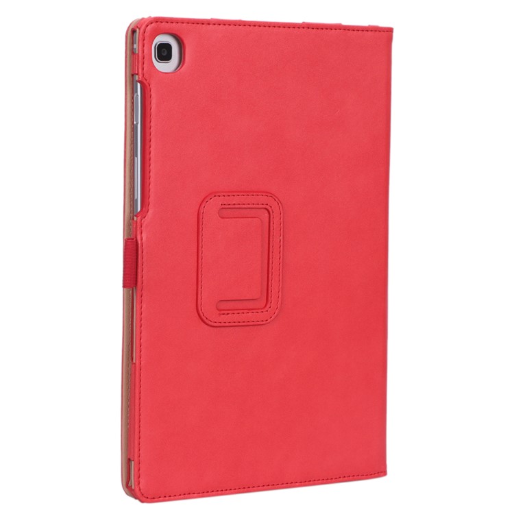 Card Holder Stand PU Leather Tablet Case with Elastic Hand Strap for Samsung Galaxy Tab S5e SM-T720 - Rose-4