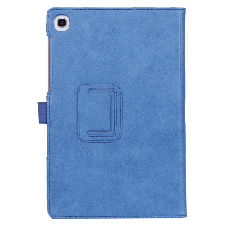 Card Holder Stand PU Leather Tablet Case with Elastic Hand Strap for Samsung Galaxy Tab S5e SM-T720 - Blue-5