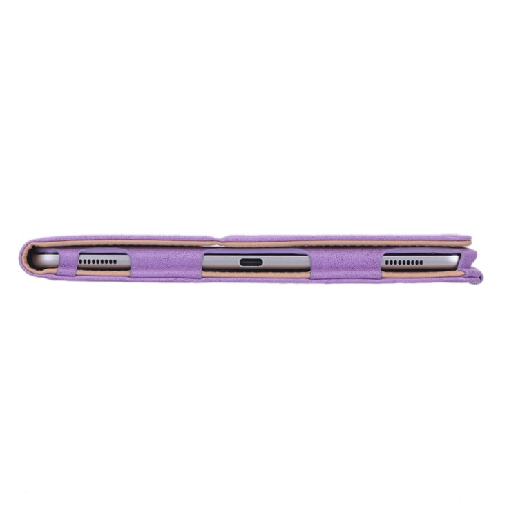 Card Holder Stand PU Leather Tablet Case with Elastic Hand Strap for Samsung Galaxy Tab S5e SM-T720 - Purple-10
