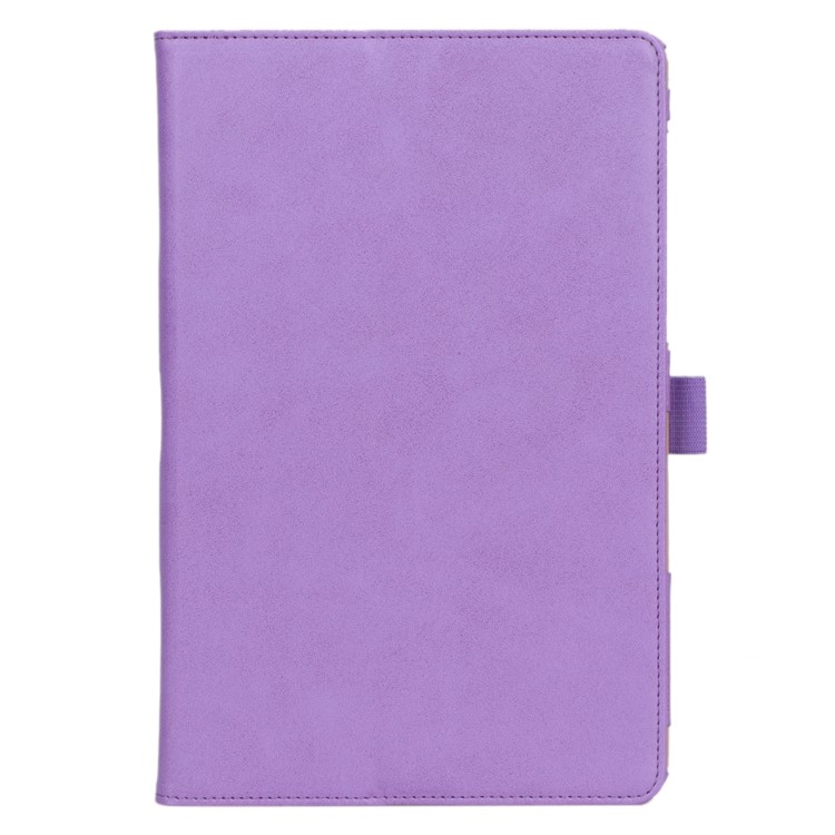 Card Holder Stand PU Leather Tablet Case with Elastic Hand Strap for Samsung Galaxy Tab S5e SM-T720 - Purple-2