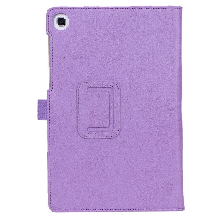Card Holder Stand PU Leather Tablet Case with Elastic Hand Strap for Samsung Galaxy Tab S5e SM-T720 - Purple-3