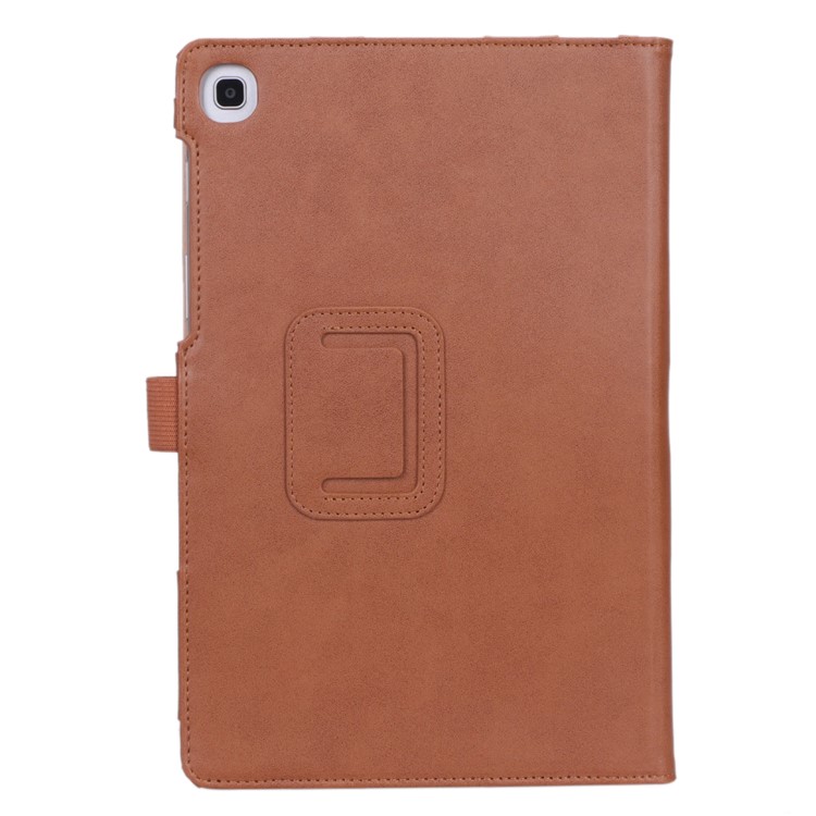 Card Holder Stand PU Leather Tablet Case with Elastic Hand Strap for Samsung Galaxy Tab S5e SM-T720 - Brown-3