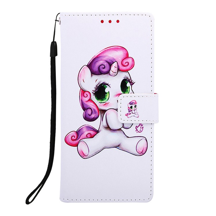 Pattern Printing Wallet Leather Stand Cover for Samsung Galaxy A30/A20 - Lovely Unicorn-2