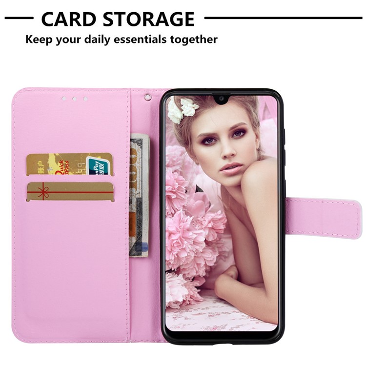 Pattern Printing Wallet Leather Stand Cover for Samsung Galaxy A30/A20 - Panda Under The Tree-6