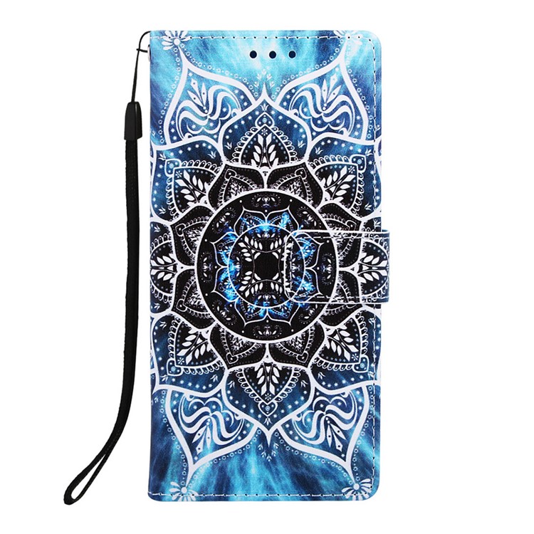 Pattern Printing Wallet Leather Stand Cover for Samsung Galaxy A30/A20 - Mandala-2