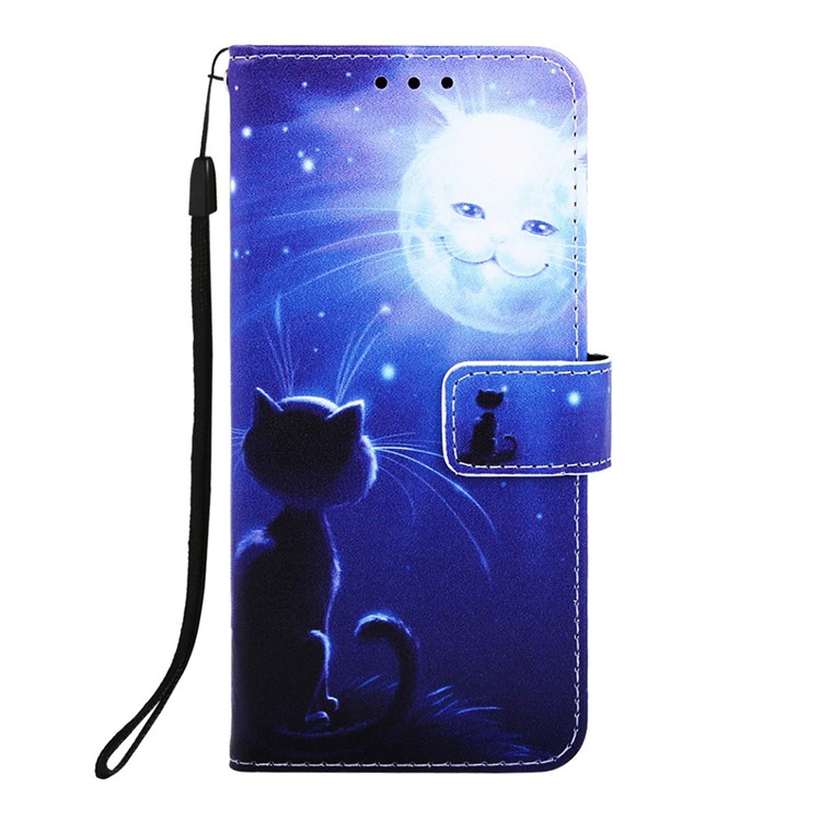 Pattern Printing Wallet Leather Stand Cover for Samsung Galaxy A30/A20 - Cat-2