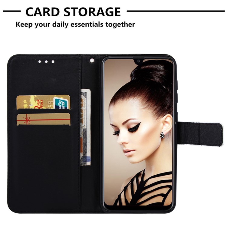 Pattern Printing Wallet Leather Stand Cover for Samsung Galaxy A30/A20 - Reflection In The Water-6