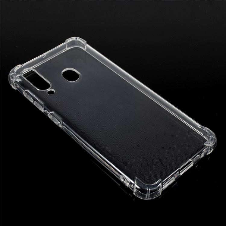 Shock Absorption Clear TPU Phone Casing for Samsung Galaxy A60 - Transparent-3