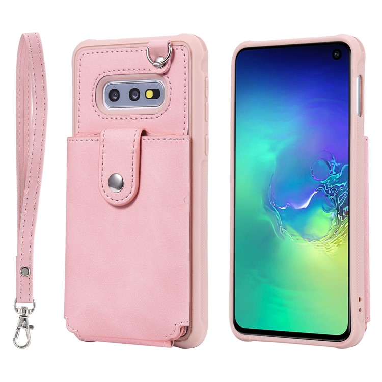 Custodia Telefono A Prova Di Cadute Con Specchio Per Samsung Galaxy S10e - Rosa-2