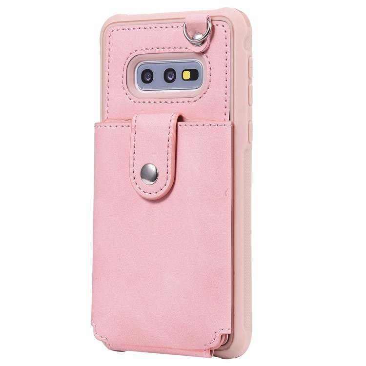 Custodia Telefono A Prova Di Cadute Con Specchio Per Samsung Galaxy S10e - Rosa-3