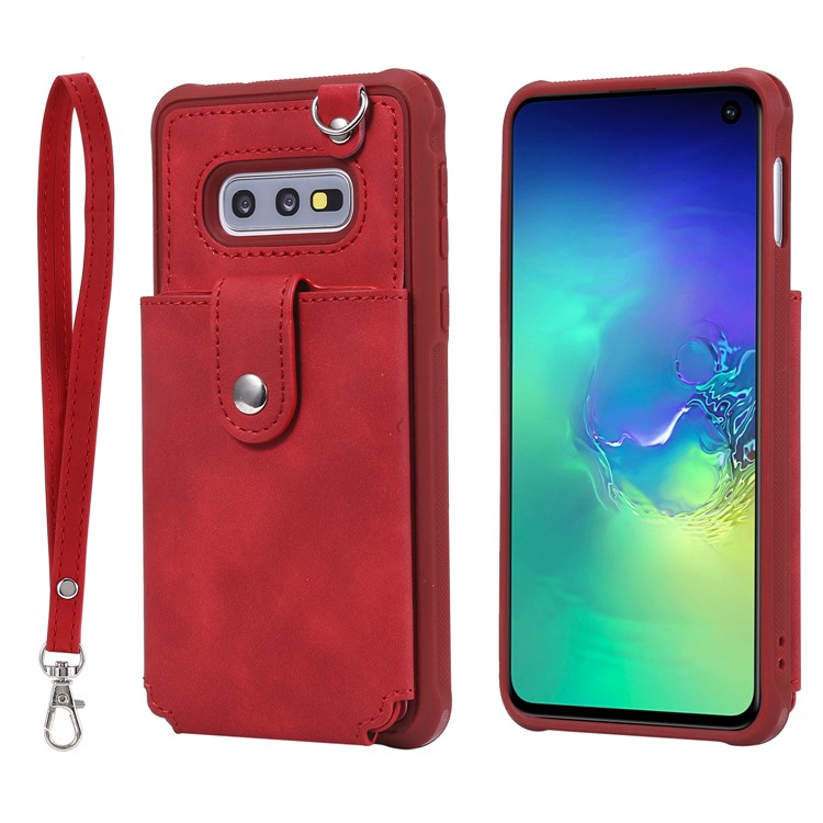 Drop-proof Phone Case with Mirror for Samsung Galaxy S10e - Red-2