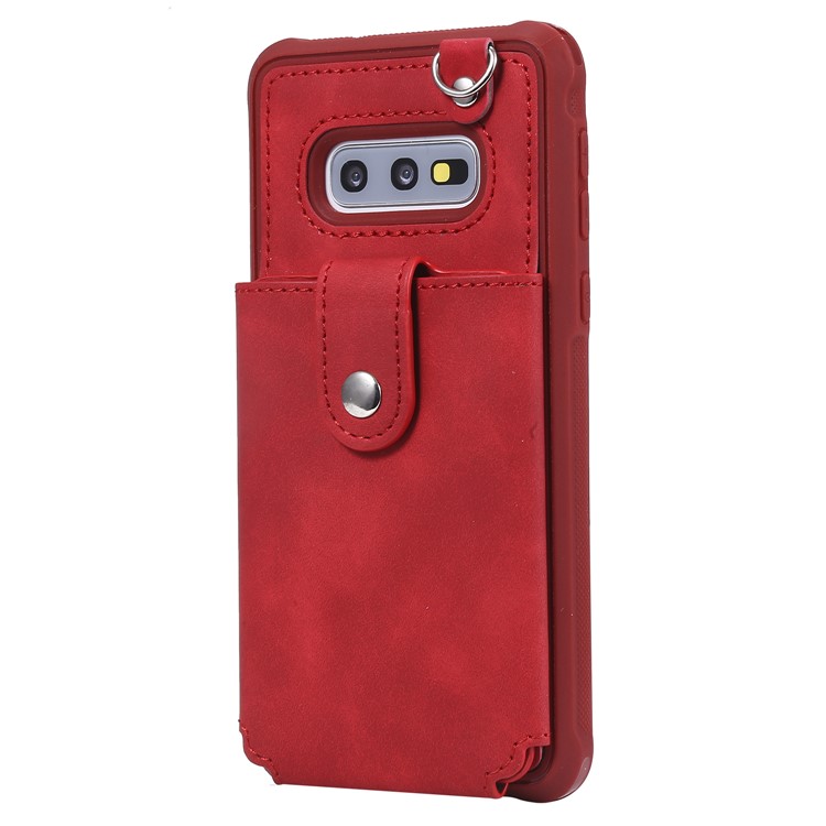 Drop-proof Phone Case with Mirror for Samsung Galaxy S10e - Red-3