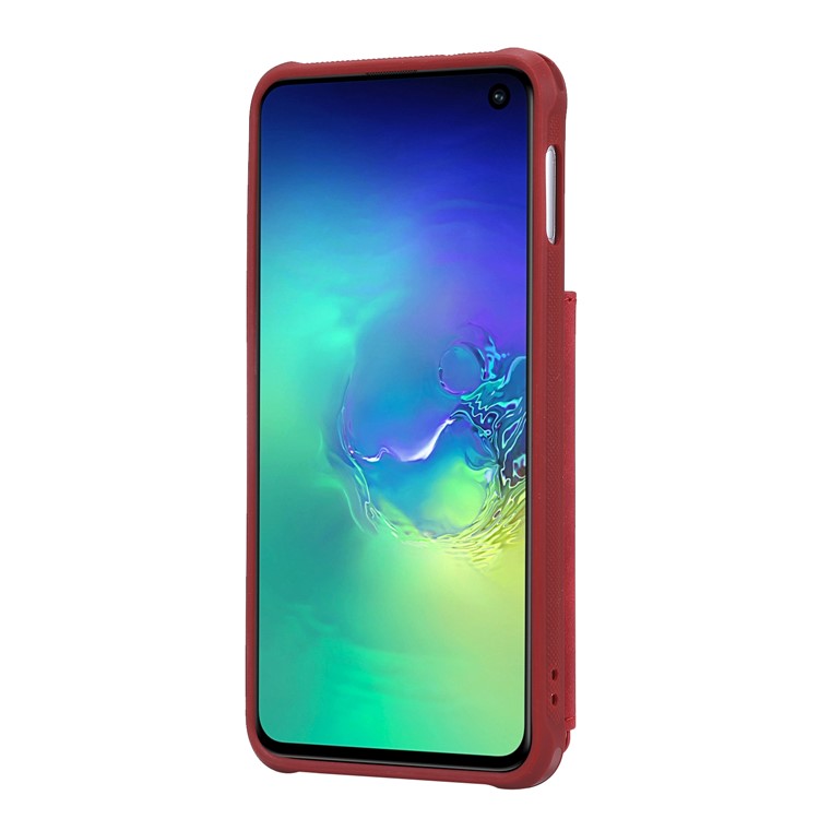 Drop-proof Phone Case with Mirror for Samsung Galaxy S10e - Red-4