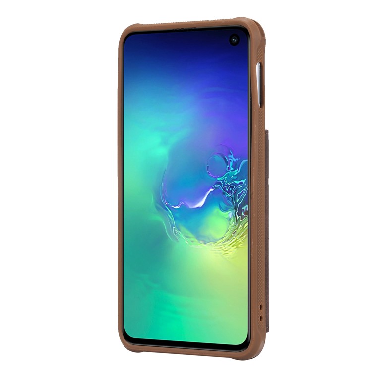 Drop-proof Phone Case with Mirror for Samsung Galaxy S10e - Brown-4