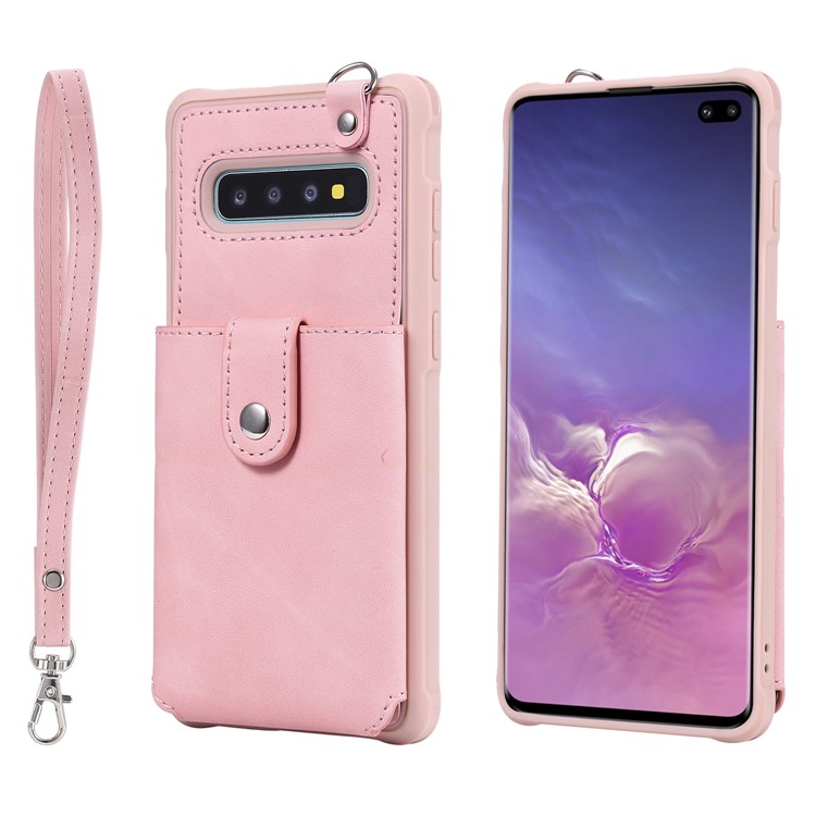 Drop-proof Phone Case with Mirror for Samsung Galaxy S10 Plus - Pink-2