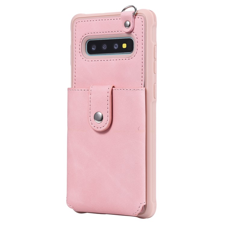 Drop-proof Phone Case with Mirror for Samsung Galaxy S10 Plus - Pink-3