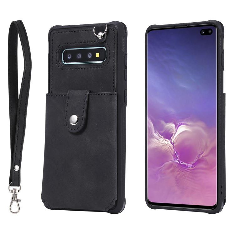 Drop-proof Phone Case with Mirror for Samsung Galaxy S10 Plus - Black-2