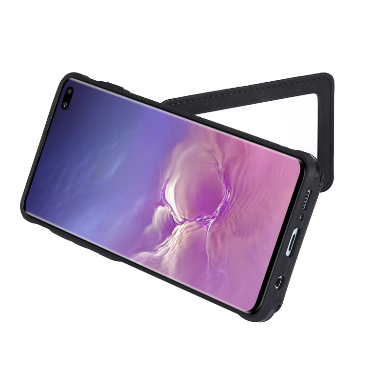 Drop-proof Phone Case with Mirror for Samsung Galaxy S10 Plus - Black-6