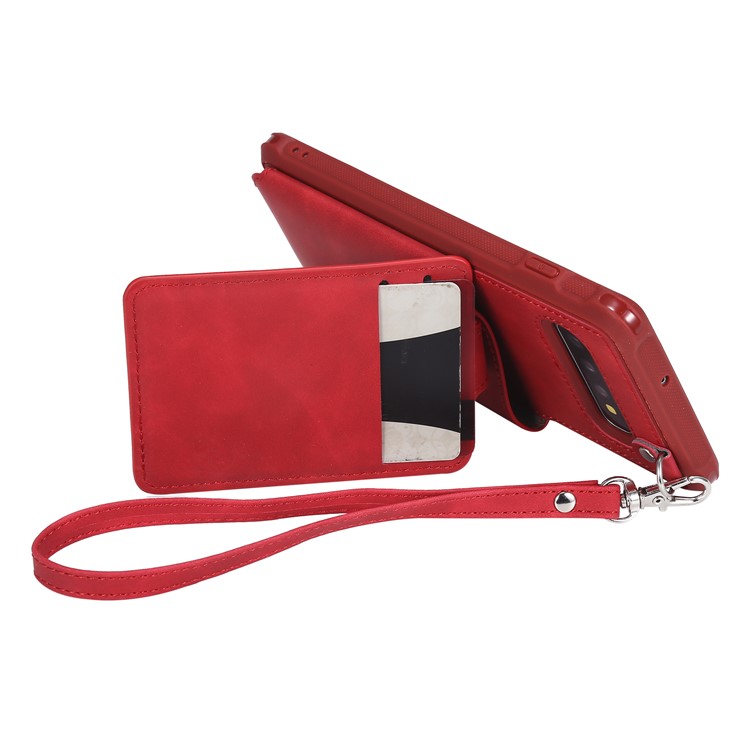 Drop-proof Phone Case with Mirror for Samsung Galaxy S10 Plus - Red-5