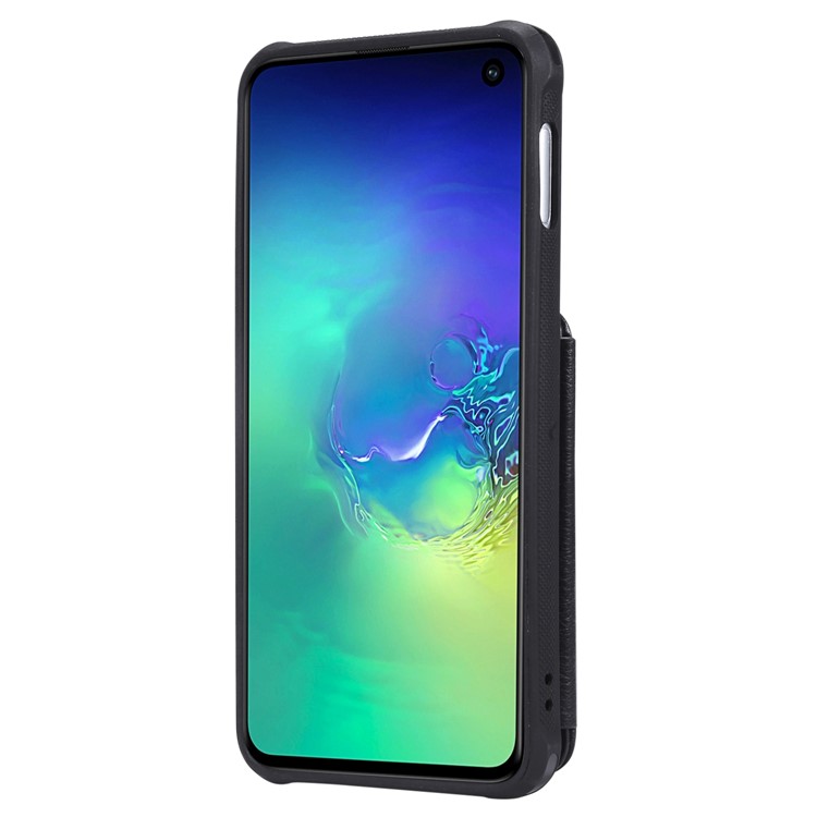 PU Leather Zipper Kickstand Leather Protection Casing for Samsung Galaxy S10e - Black-3