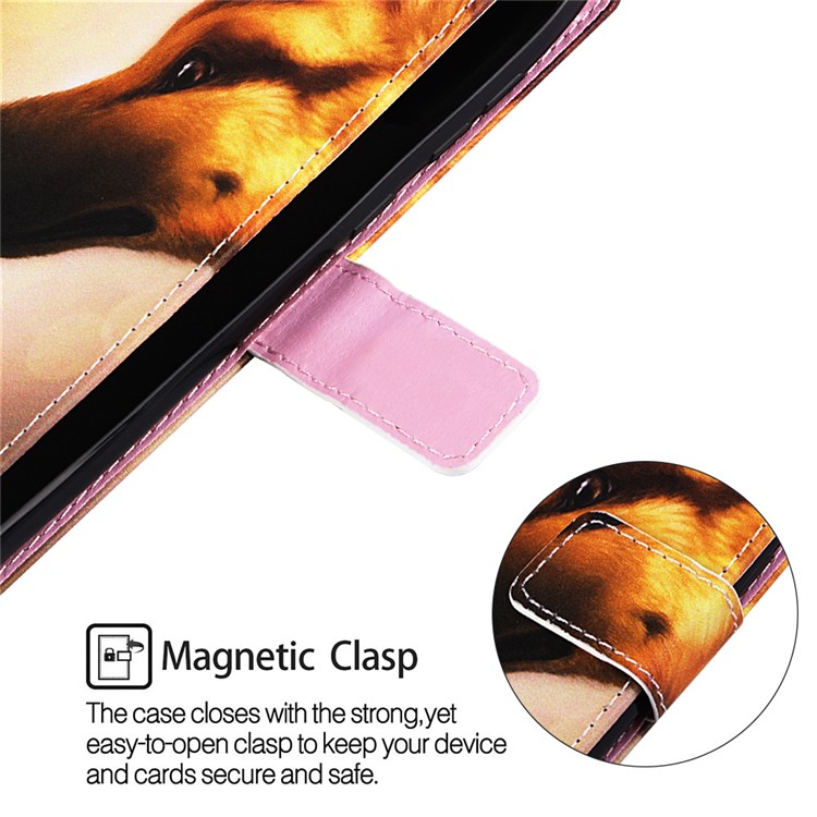Support De Portefeuille En Cuir D'impression Modèle Pour Samsung Galaxy A40 - Chat Et Chien-5